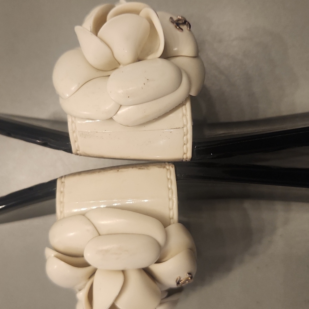 Chanel rubber slides with flower 37 - Picture 15 of 17